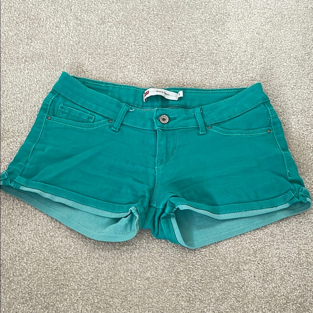 Size 1 Levi’s Teal Short Shorts